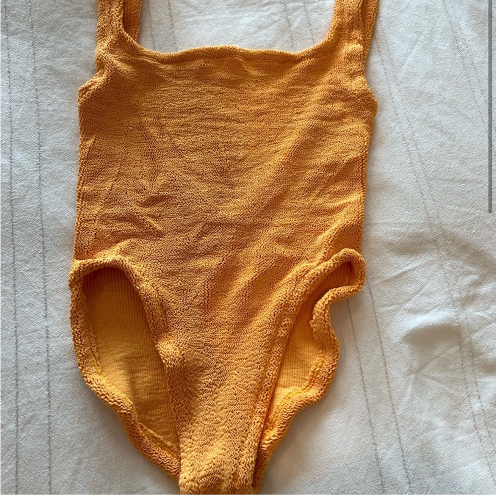 Hunza G Orange One Piece Swimsuit
